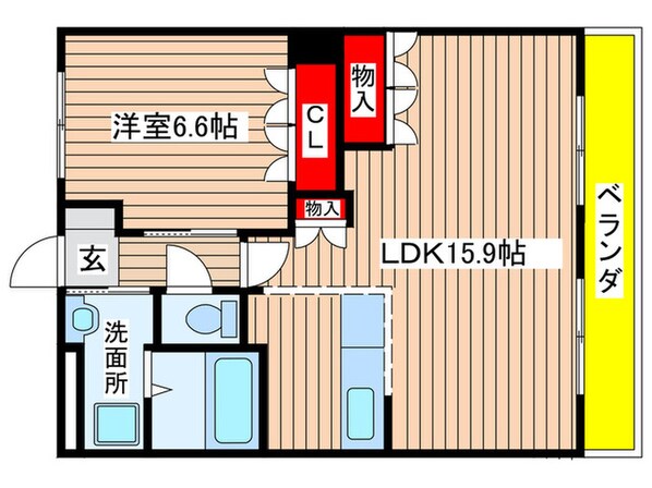 サザンクロスの物件間取画像